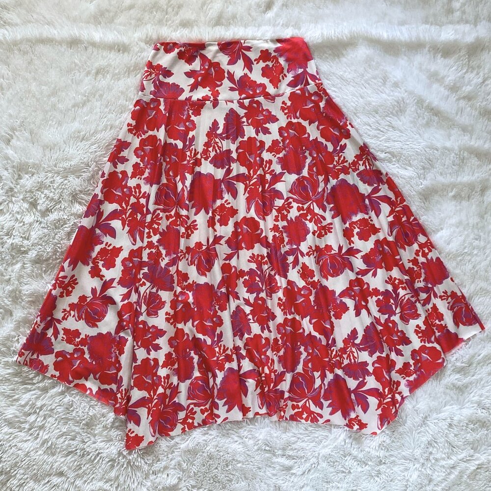 Magenta Floral Circle Skirt – Size 6